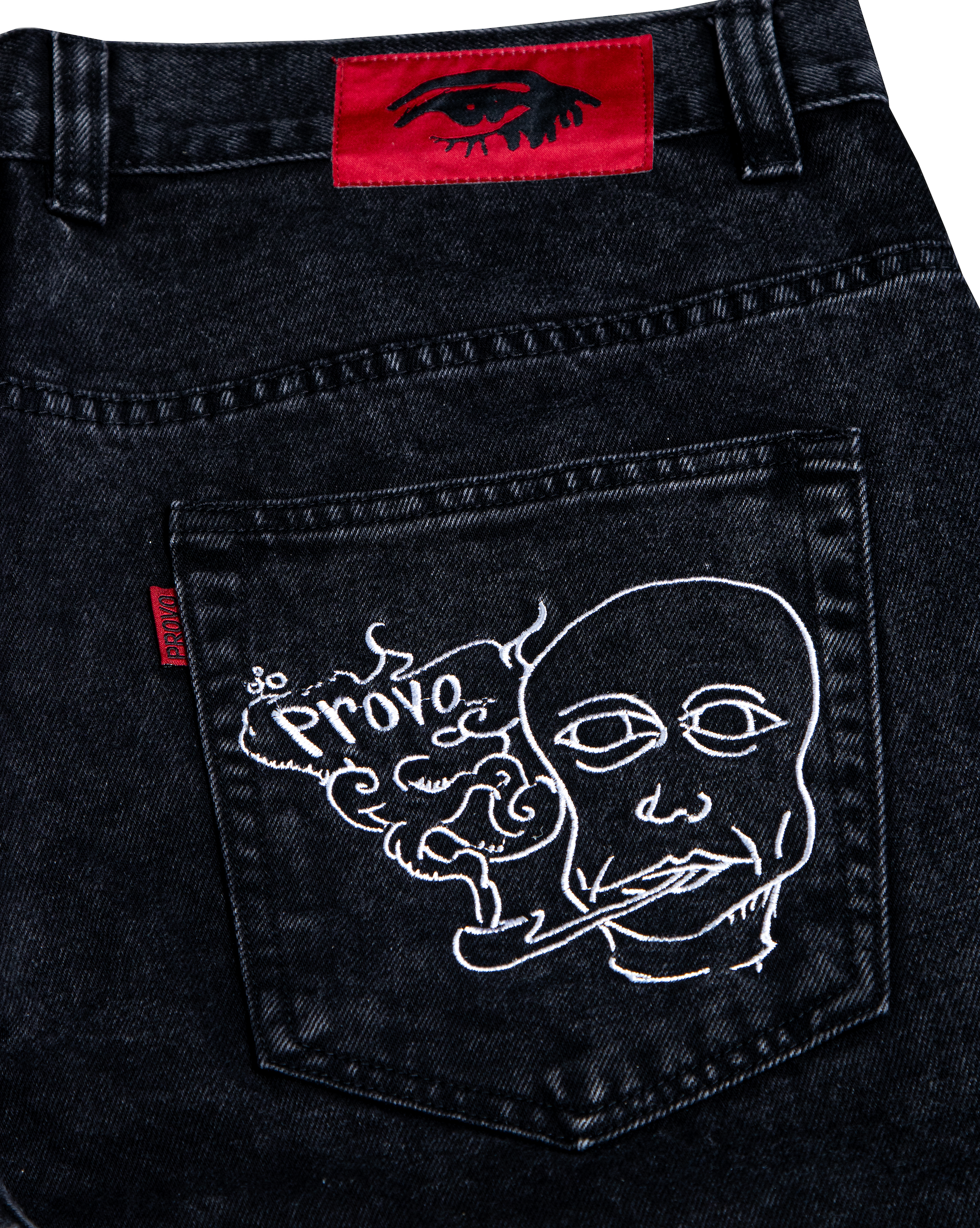 Black denim jeans